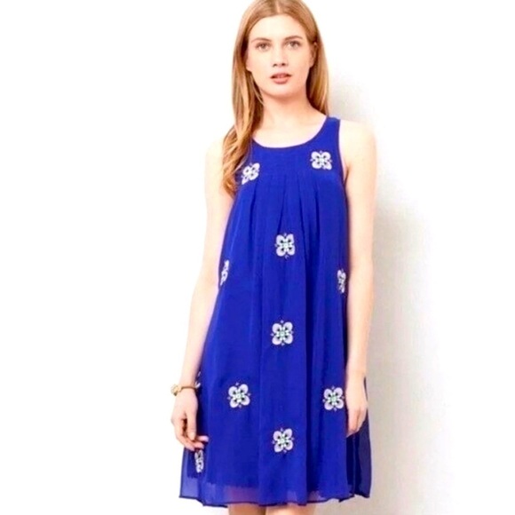 Anthropologie Amapola Sleeveless Shift Dress by Leifsdottir Sz 10 042 - Picture 1 of 11